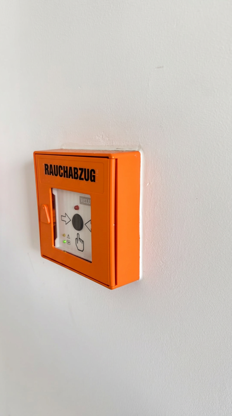 Rauchabzug-Bedienstelle an der Wand